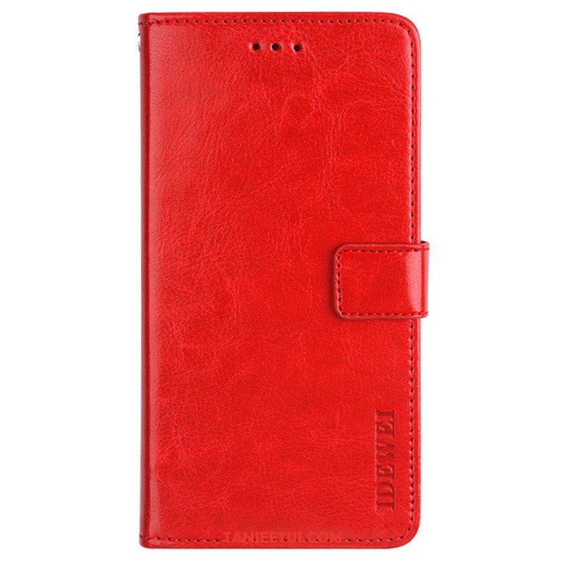 Etui Folio do iPhone 14 Pro Imitacja Skóry Idewei