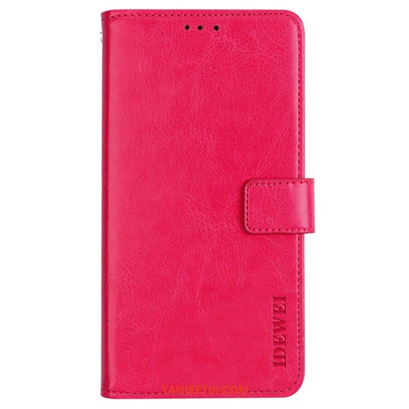 Etui Folio do iPhone 14 Pro Imitacja Skóry Idewei