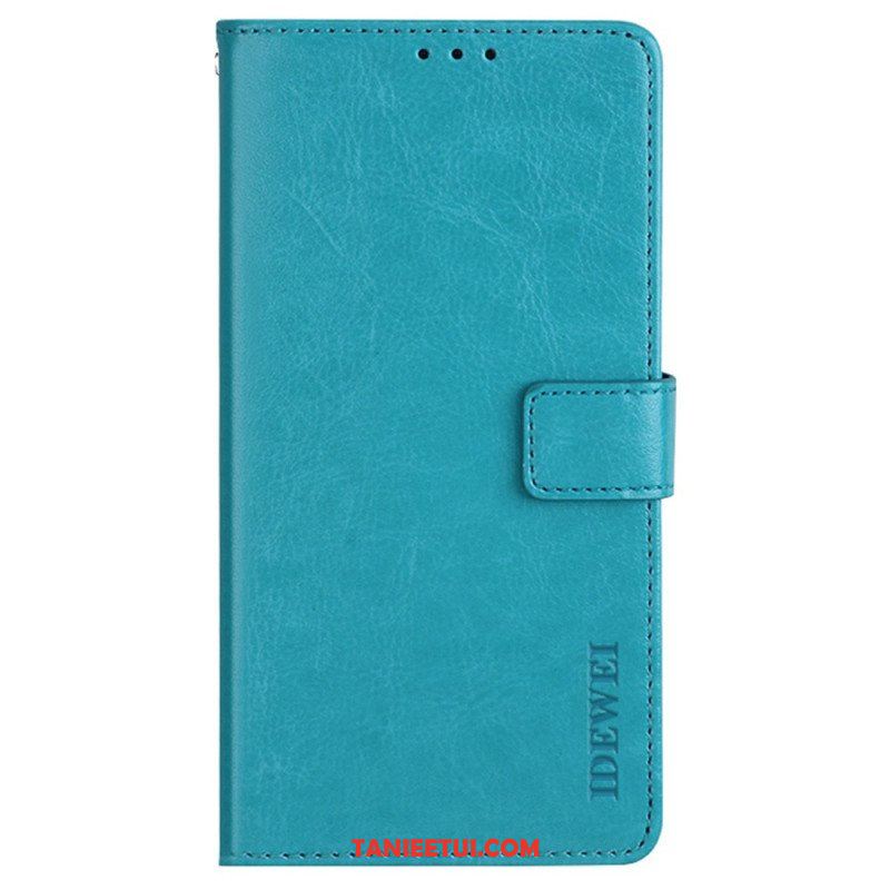 Etui Folio do iPhone 14 Pro Imitacja Skóry Idewei