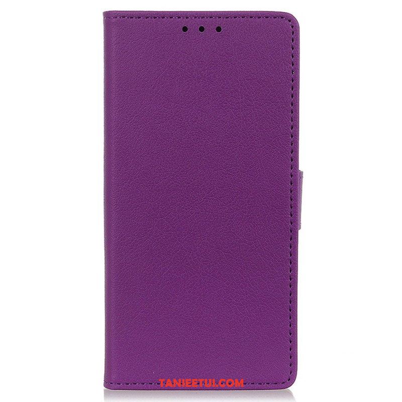 Etui Folio do iPhone 14 Pro Max Klasyczna Sztuczna Skóra