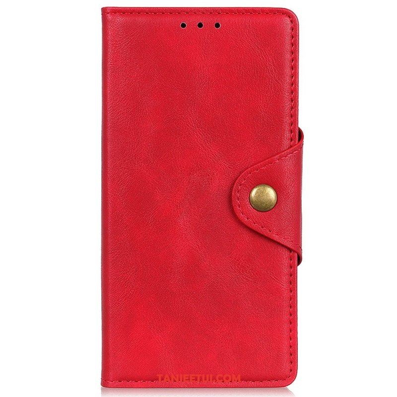 Etui Folio do iPhone 14 Pro Max Magnetyczne Zapięcie Na Guziki