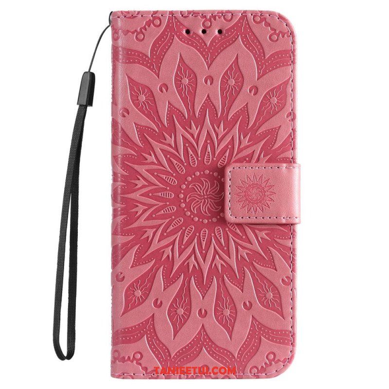 Etui Folio do iPhone 14 Pro Max Mandala Sun Ze Smyczą