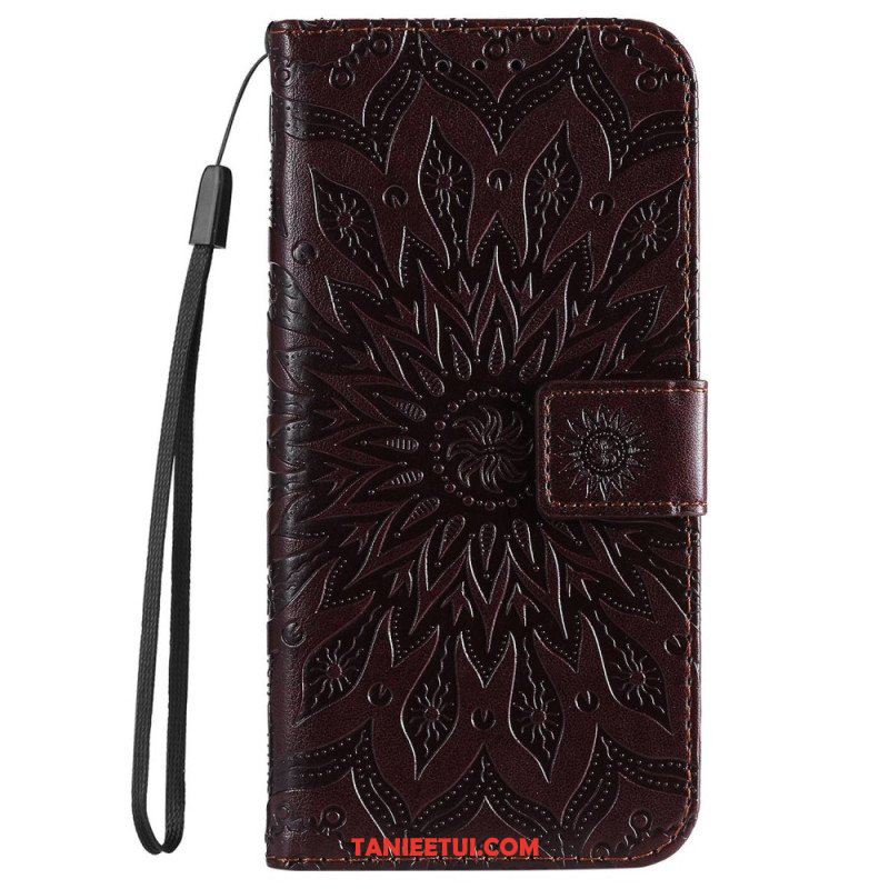 Etui Folio do iPhone 14 Pro Max Mandala Sun Ze Smyczą