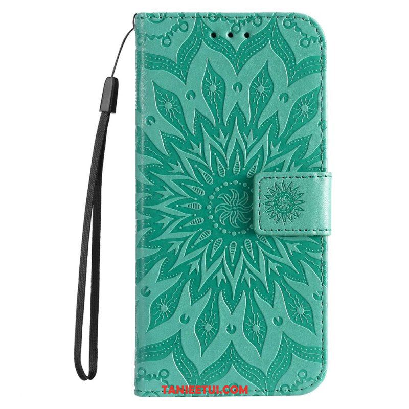 Etui Folio do iPhone 14 Pro Max Mandala Sun Ze Smyczą