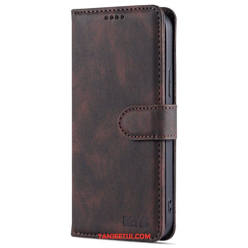 Etui Folio do iPhone 14 Stylizacja Skóry Azns