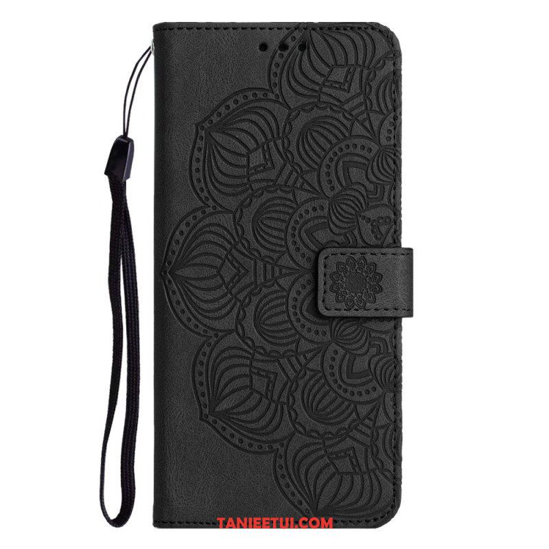 Etui Folio do iPhone 14 z Łańcuch Paskowata Mandala