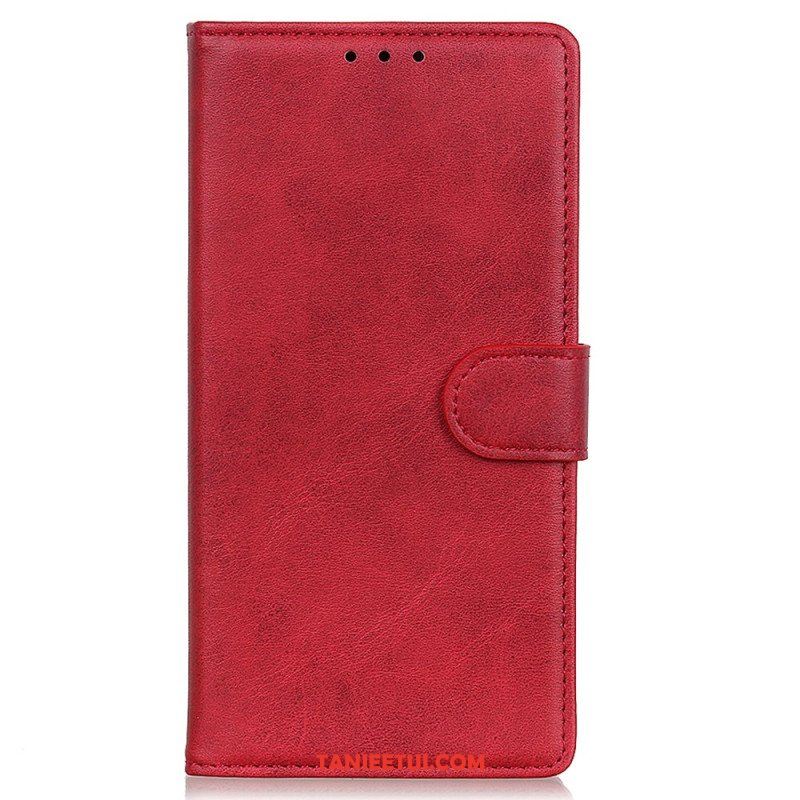 Etui Folio do iPhone 15 Matowa Sztuczna Skóra