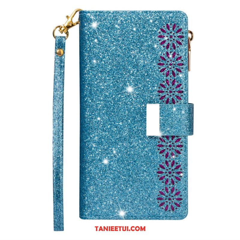 Etui Folio do iPhone 15 Pro Max Brokat Z Torebką Na Monety