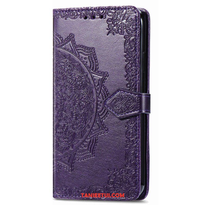 Etui Folio do iPhone 15 Pro Max z Łańcuch Barokowa Mandala Z Paskiem