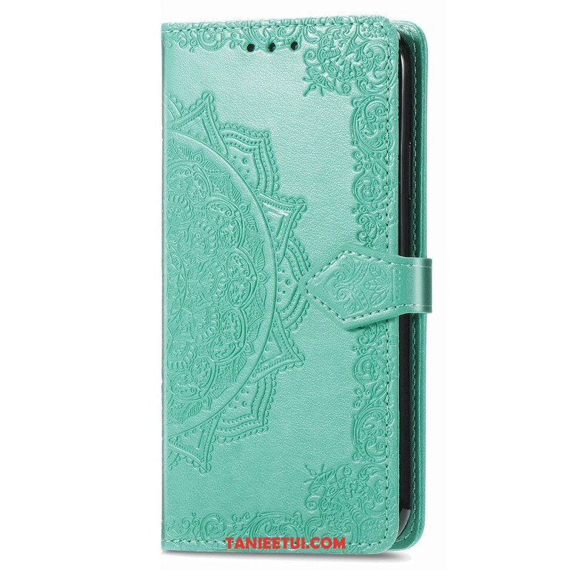 Etui Folio do iPhone 15 Pro Max z Łańcuch Barokowa Mandala Z Paskiem