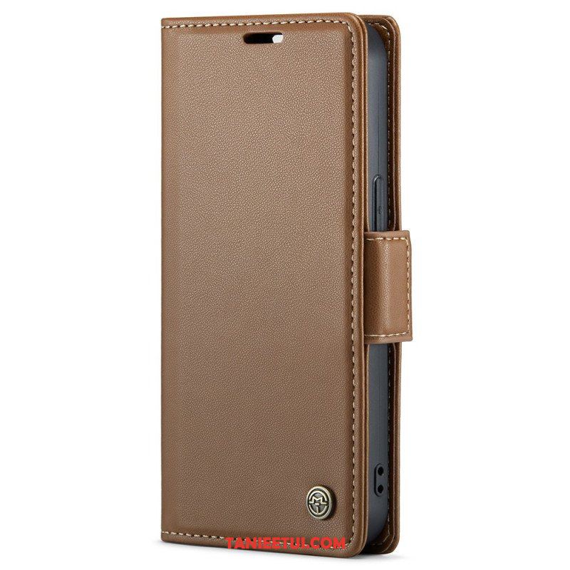 Etui Folio do iPhone 15 Skórzany Styl Caseme