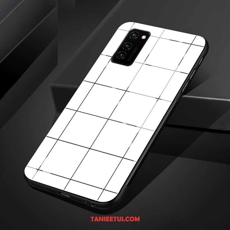 Etui Honor 30 Pro Miękki Szkło Krata, Futerał Honor 30 Pro Biały Tendencja Czarny