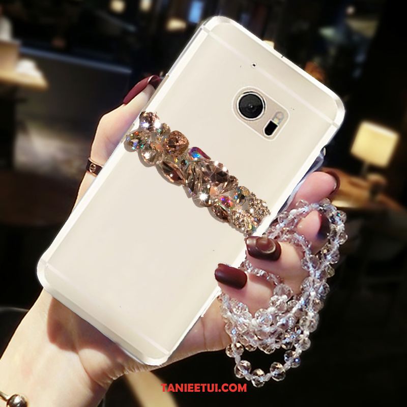 Etui Htc 10 Rhinestone Wiszące Ozdoby Anti-fall, Futerał Htc 10 Miłość Telefon Komórkowy Biały