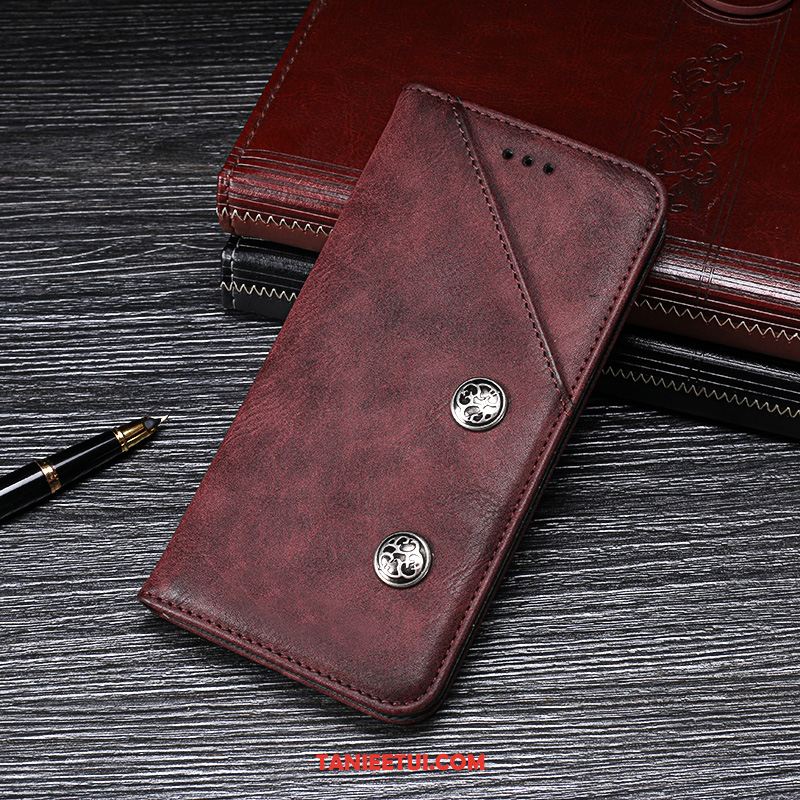 Etui Htc Desire 12+ Ochraniacz Vintage Anti-fall, Futerał Htc Desire 12+ Skórzany Futerał Telefon Komórkowy Braun