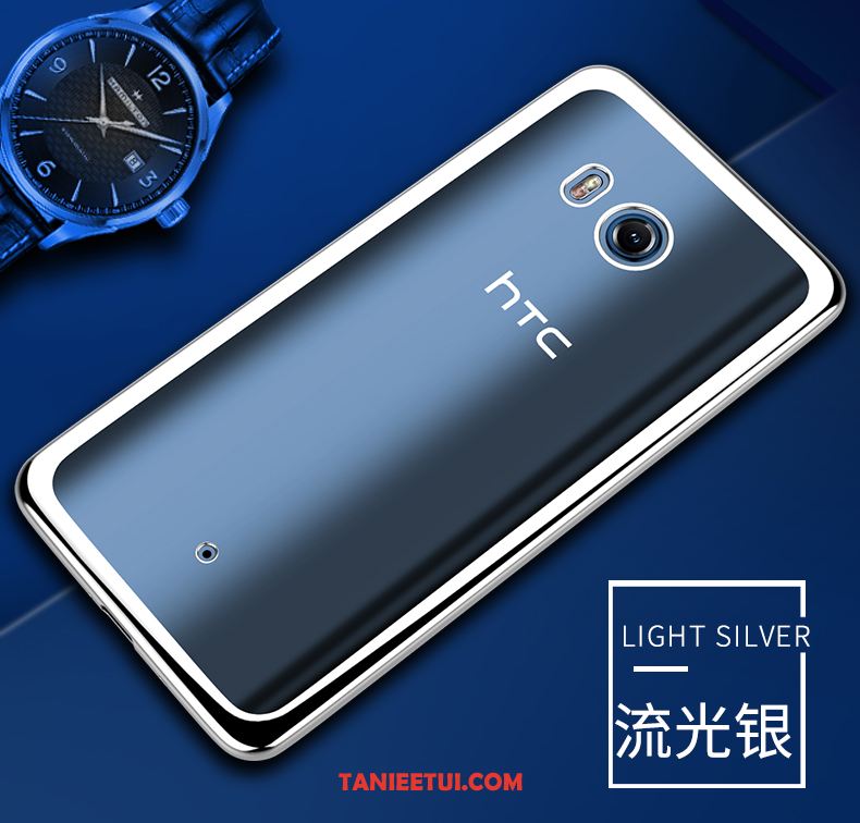 Etui Htc U11 Miękki Niebieski Silikonowe, Futerał Htc U11 Przezroczysty Anti-fall All Inclusive