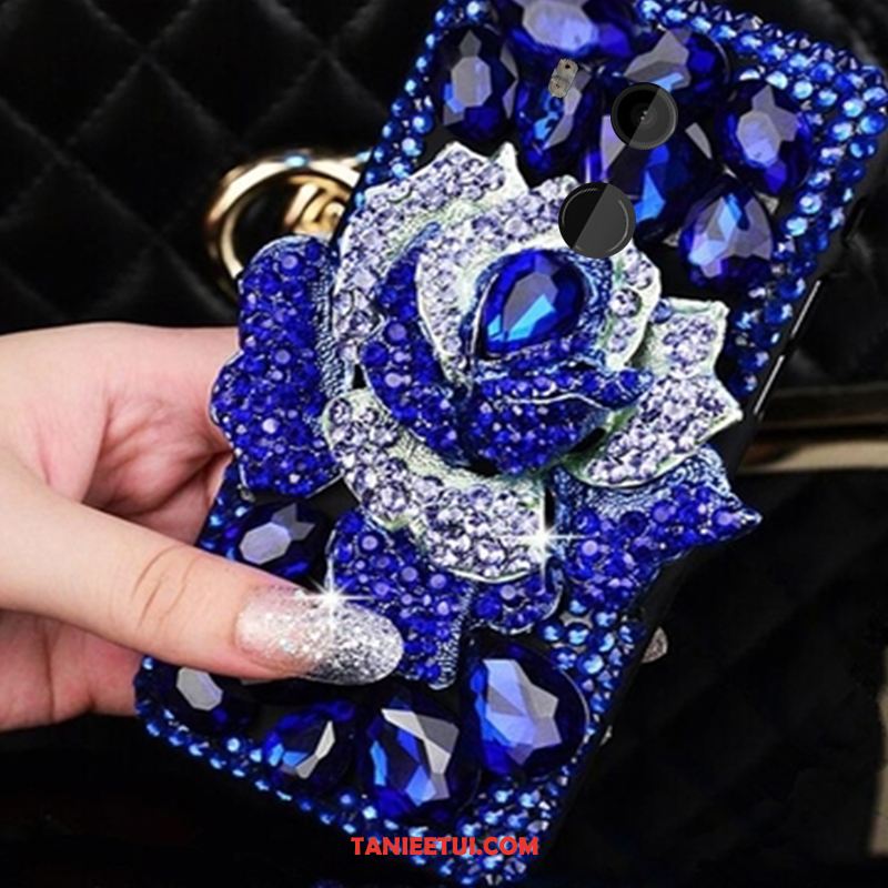 Etui Htc U11+ Ochraniacz Czerwony Netto Rhinestone, Pokrowce Htc U11+ Czerwony Telefon Komórkowy Luksusowy