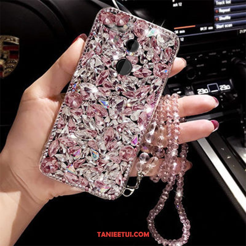 Etui Htc U11+ Ochraniacz Czerwony Netto Rhinestone, Pokrowce Htc U11+ Czerwony Telefon Komórkowy Luksusowy