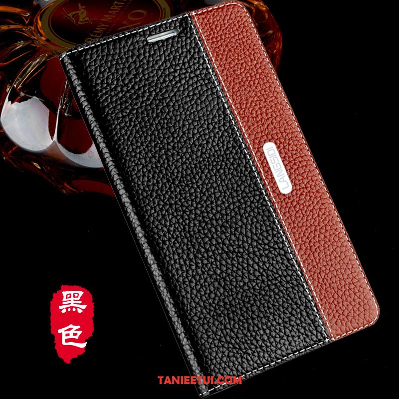 Etui Huawei Mate 10 Brązowy Wzór Skórzany Futerał, Obudowa Huawei Mate 10 Filmy Litchi Czarny