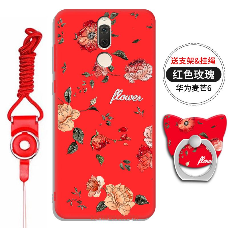 Etui Huawei Mate 10 Lite Czerwony Osobowość Telefon Komórkowy, Futerał Huawei Mate 10 Lite Miękki