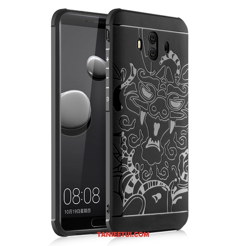 Etui Huawei Mate 10 Niebieski Telefon Komórkowy Silikonowe, Futerał Huawei Mate 10 Miękki Nubuku Wzór Smoka