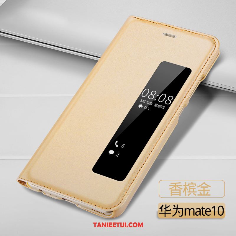 Etui Huawei Mate 10 Ochraniacz Telefon Komórkowy All Inclusive, Obudowa Huawei Mate 10 Złoto Skórzany Futerał Anti-fall