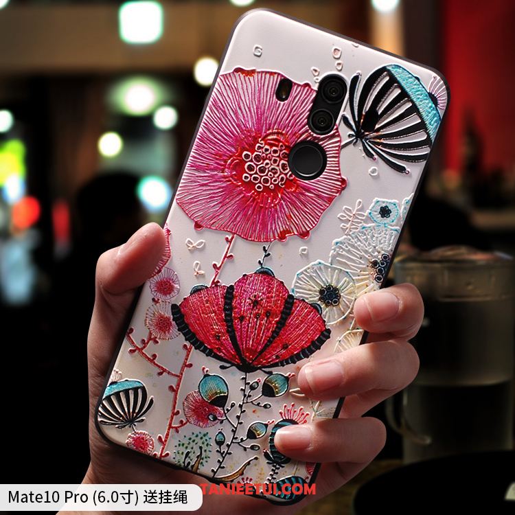 Etui Huawei Mate 10 Pro Miękki Telefon Komórkowy Relief, Obudowa Huawei Mate 10 Pro Czerwony