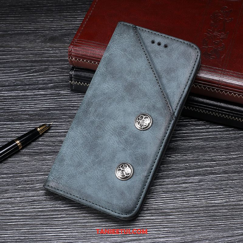 Etui Huawei Mate 10 Pro Vintage Ochraniacz Anti-fall, Futerał Huawei Mate 10 Pro Skórzany Futerał Telefon Komórkowy Niebieski