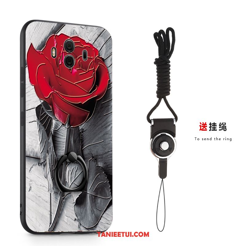 Etui Huawei Mate 10 Relief Anti-fall Biały, Obudowa Huawei Mate 10 Ring Miękki Telefon Komórkowy