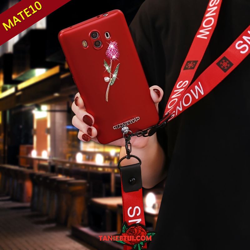 Etui Huawei Mate 10 Różowy Czarny Czerwony, Obudowa Huawei Mate 10 Telefon Komórkowy Miękki Wiszące Ozdoby
