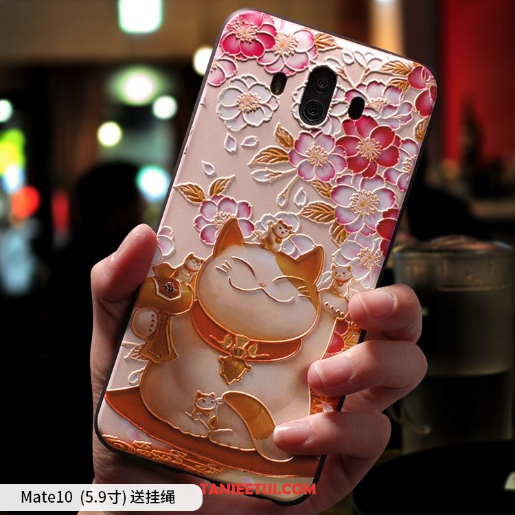 Etui Huawei Mate 10 Telefon Komórkowy Relief Miękki, Obudowa Huawei Mate 10 Czerwony