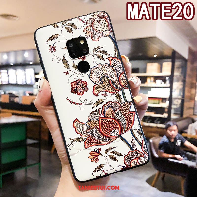 Etui Huawei Mate 20 All Inclusive Vintage Kwiatowa, Futerał Huawei Mate 20 Wiszące Ozdoby Niebieski Ochraniacz