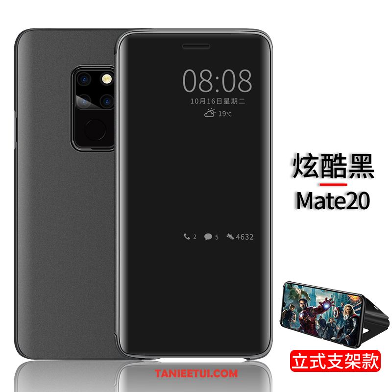 Etui Huawei Mate 20 Cienka Niebieski Anti-fall, Obudowa Huawei Mate 20 Czerwony Netto Skórzany Futerał Ochraniacz