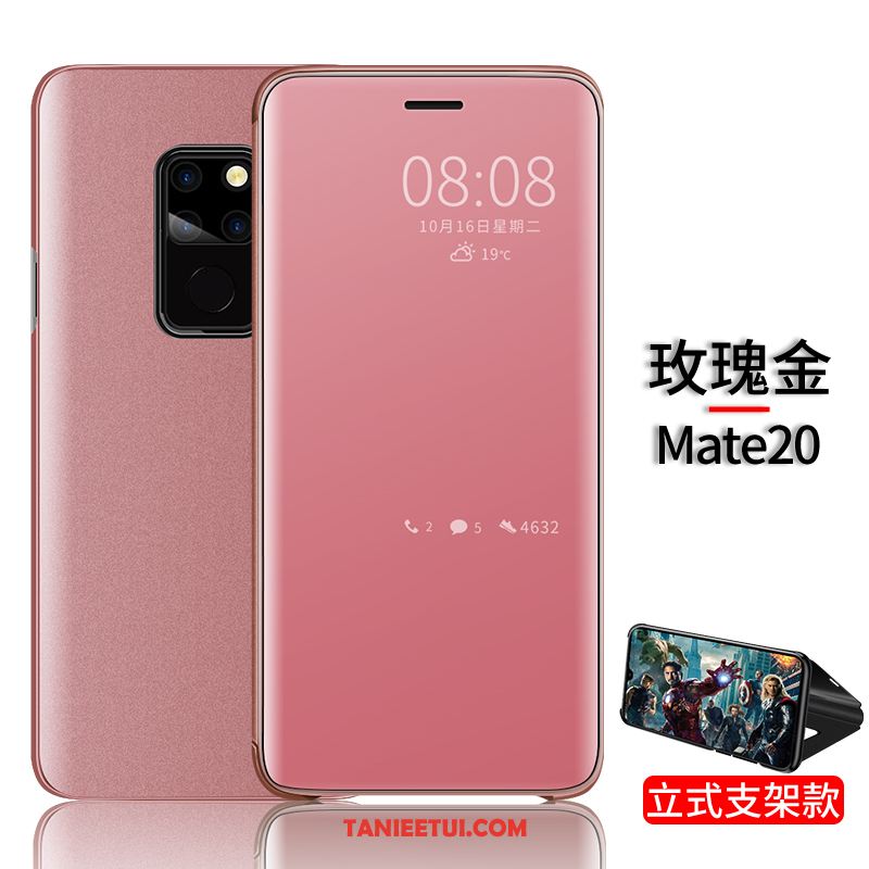 Etui Huawei Mate 20 Cienka Niebieski Anti-fall, Obudowa Huawei Mate 20 Czerwony Netto Skórzany Futerał Ochraniacz