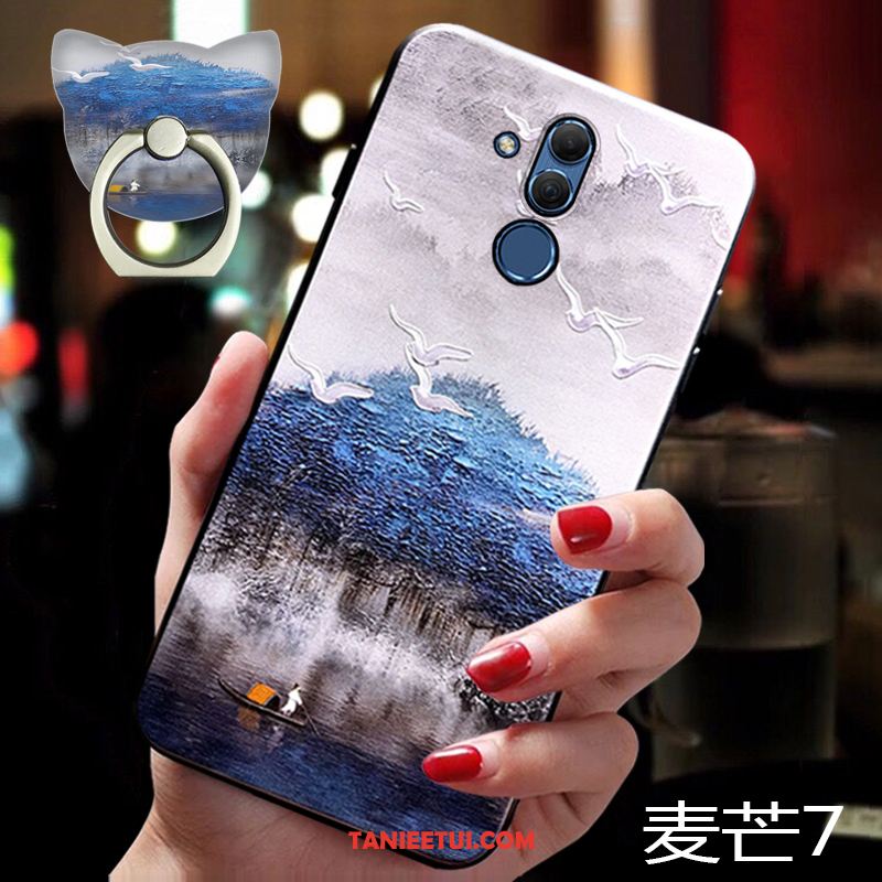 Etui Huawei Mate 20 Lite Kreatywne Telefon Komórkowy Cienkie, Futerał Huawei Mate 20 Lite Niebieski Wspornik All Inclusive