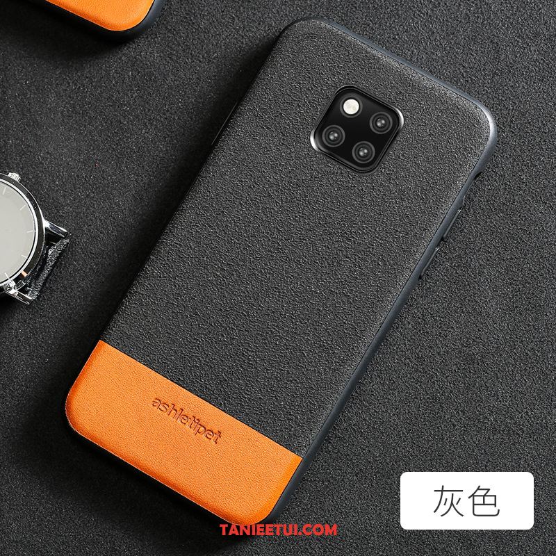 Etui Huawei Mate 20 Pro Biznes Prawdziwa Skóra Wysoki Koniec, Obudowa Huawei Mate 20 Pro Luksusowy Eleganckie Ciemno Niebieski