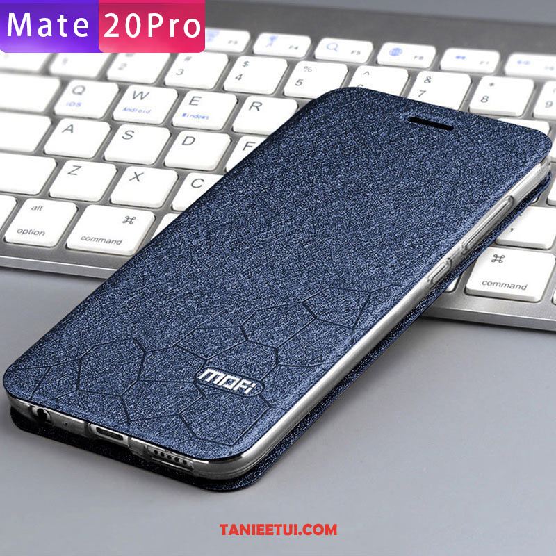 Etui Huawei Mate 20 Pro Czarny Telefon Komórkowy Nubuku, Obudowa Huawei Mate 20 Pro Skórzany Futerał All Inclusive Klapa