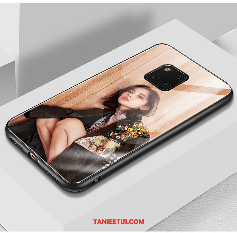 Etui Huawei Mate 20 Pro Lustro Dostosowane Szkło, Futerał Huawei Mate 20 Pro Wzór Żółty Telefon Komórkowy