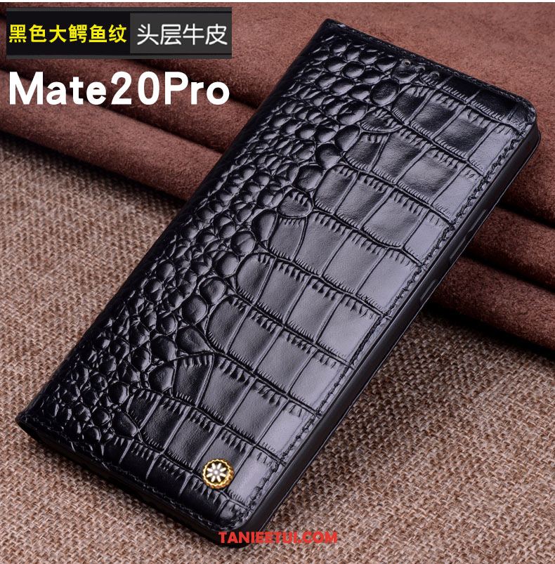 Etui Huawei Mate 20 Pro Telefon Komórkowy Duży Skórzany Futerał, Obudowa Huawei Mate 20 Pro Ochraniacz Czarny Braun