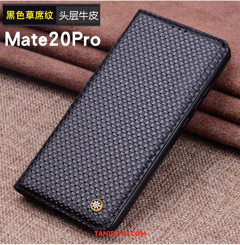 Etui Huawei Mate 20 Pro Telefon Komórkowy Duży Skórzany Futerał, Obudowa Huawei Mate 20 Pro Ochraniacz Czarny Braun