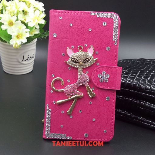 Etui Huawei Mate 20 Rs Czerwony Rhinestone Skórzany Futerał, Pokrowce Huawei Mate 20 Rs Telefon Komórkowy Czarny Mały