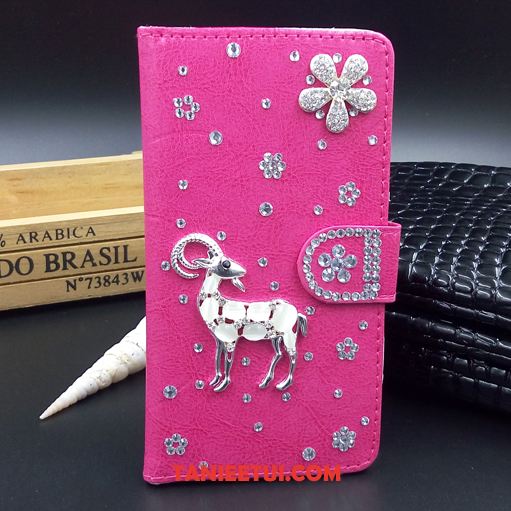 Etui Huawei Mate 20 Rs Czerwony Rhinestone Skórzany Futerał, Pokrowce Huawei Mate 20 Rs Telefon Komórkowy Czarny Mały