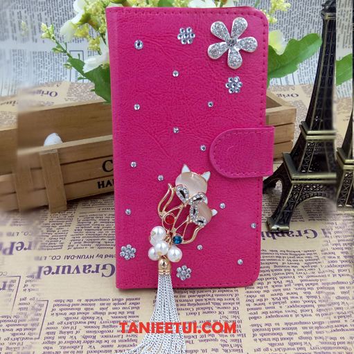 Etui Huawei Mate 20 Rs Czerwony Rhinestone Skórzany Futerał, Pokrowce Huawei Mate 20 Rs Telefon Komórkowy Czarny Mały