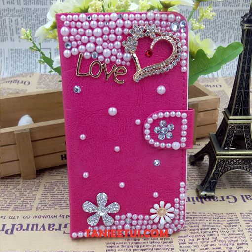 Etui Huawei Mate 20 Rs Czerwony Rhinestone Skórzany Futerał, Pokrowce Huawei Mate 20 Rs Telefon Komórkowy Czarny Mały