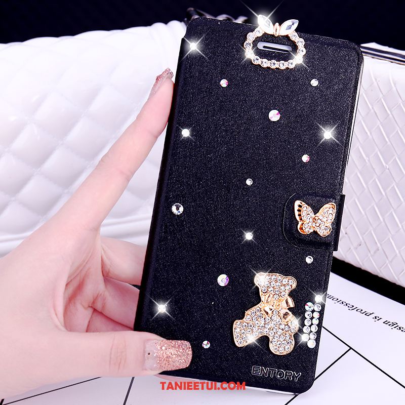 Etui Huawei Mate 20 Rs Skórzany Futerał Rhinestone Telefon Komórkowy, Obudowa Huawei Mate 20 Rs Czarny Anti-fall Miękki