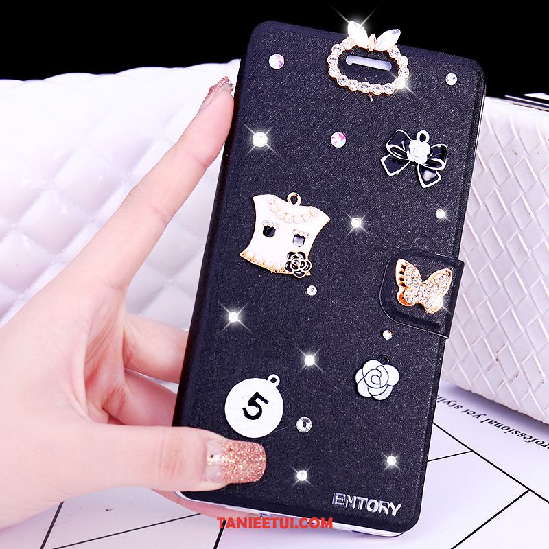 Etui Huawei Mate 20 Rs Skórzany Futerał Rhinestone Telefon Komórkowy, Obudowa Huawei Mate 20 Rs Czarny Anti-fall Miękki