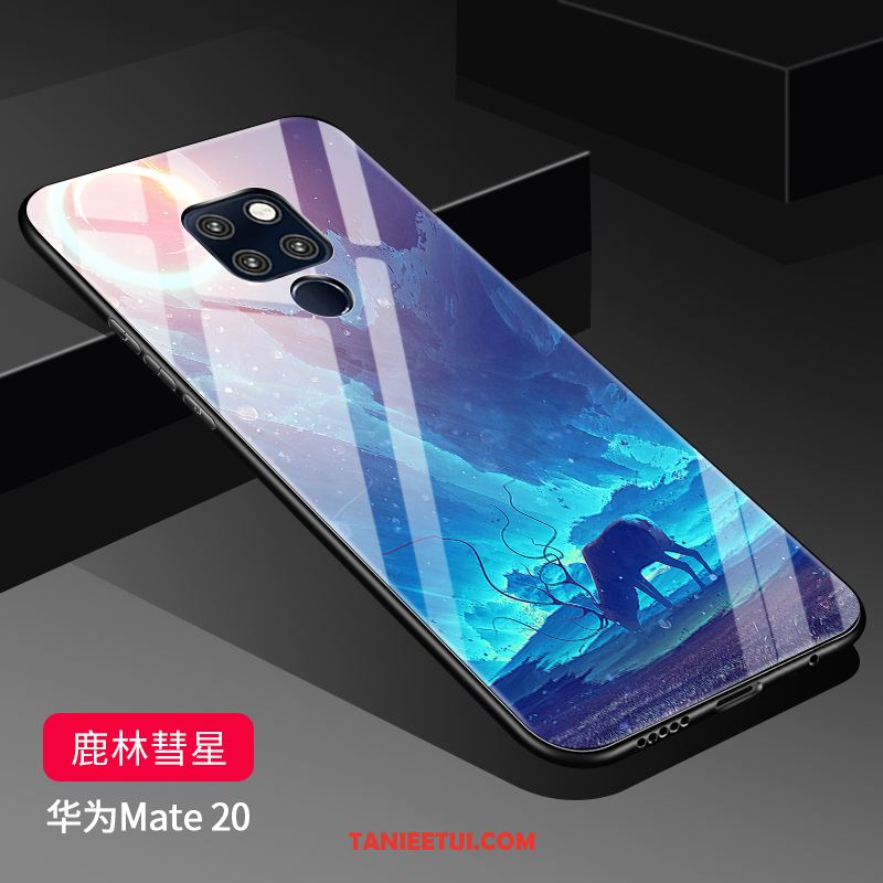 Etui Huawei Mate 20 Tendencja Szkło Hartowane Nubuku, Futerał Huawei Mate 20 Czerwony Netto Purpurowy Anti-fall