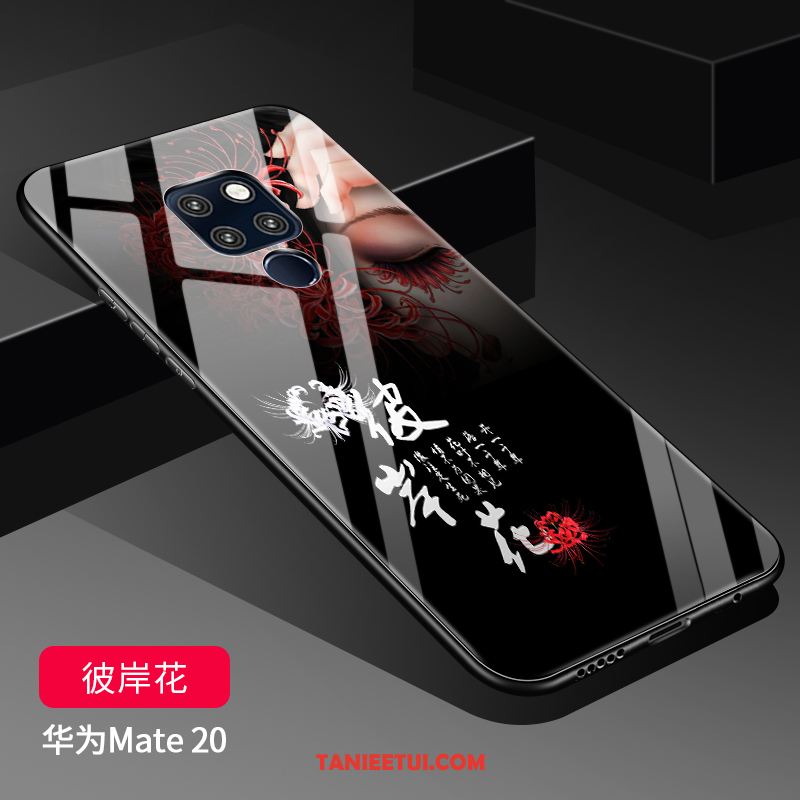 Etui Huawei Mate 20 Tendencja Szkło Hartowane Nubuku, Futerał Huawei Mate 20 Czerwony Netto Purpurowy Anti-fall