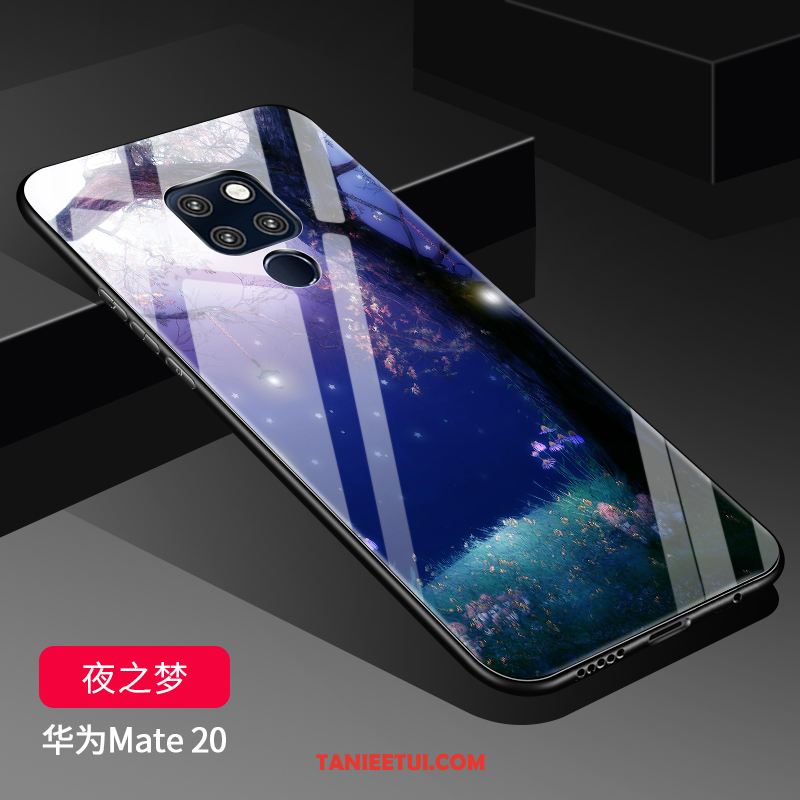 Etui Huawei Mate 20 Tendencja Szkło Hartowane Nubuku, Futerał Huawei Mate 20 Czerwony Netto Purpurowy Anti-fall