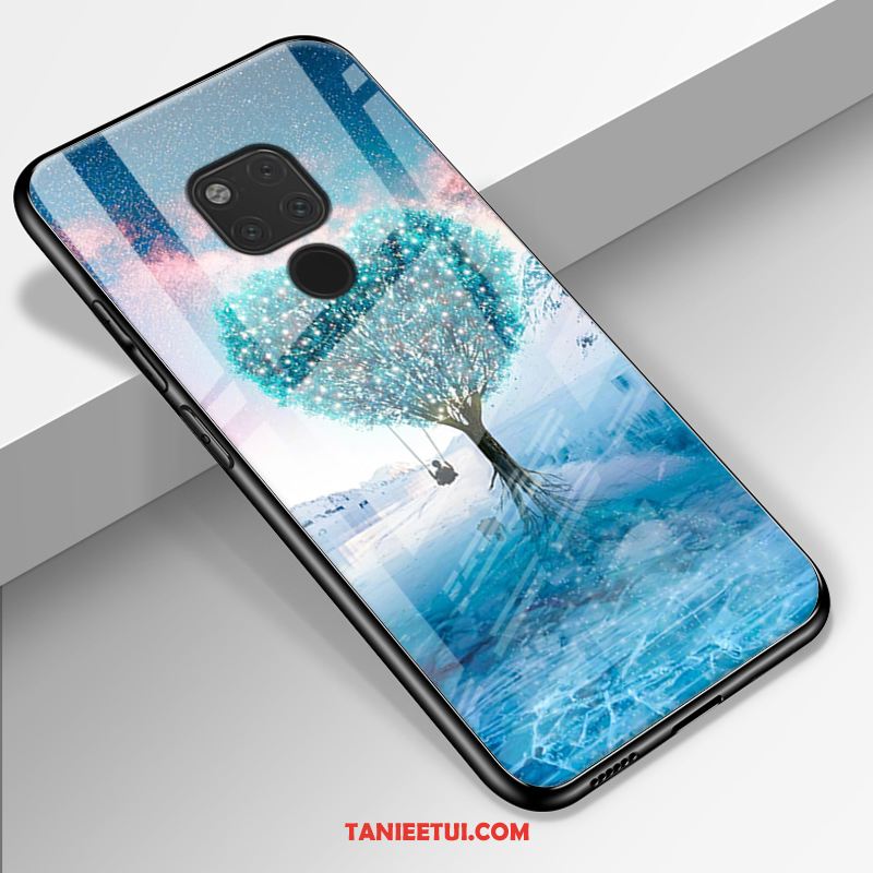 Etui Huawei Mate 20 X All Inclusive Proste Niebieski, Futerał Huawei Mate 20 X Ochraniacz Kwiaty Telefon Komórkowy