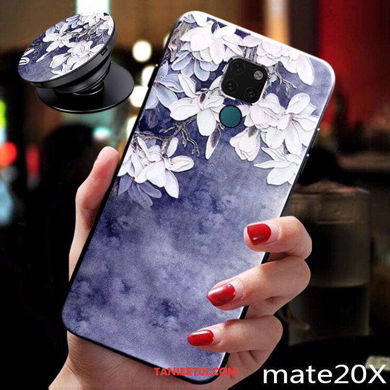 Etui Huawei Mate 20 X Anti-fall All Inclusive Kreatywne, Futerał Huawei Mate 20 X Miękki Silikonowe Kwiaty